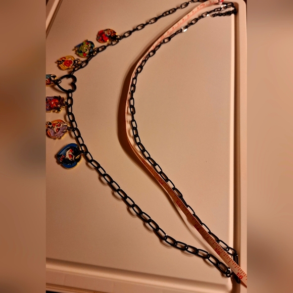 Helluva Boss Charm Chain Link‎ Heart Necklace Handmade Adjustable - Picture 5 of 8